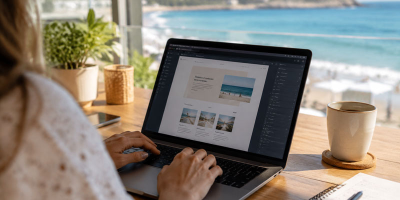 Agência de criação de site em Cabo Frio trabalhando no desenvolvimento de um site institucional